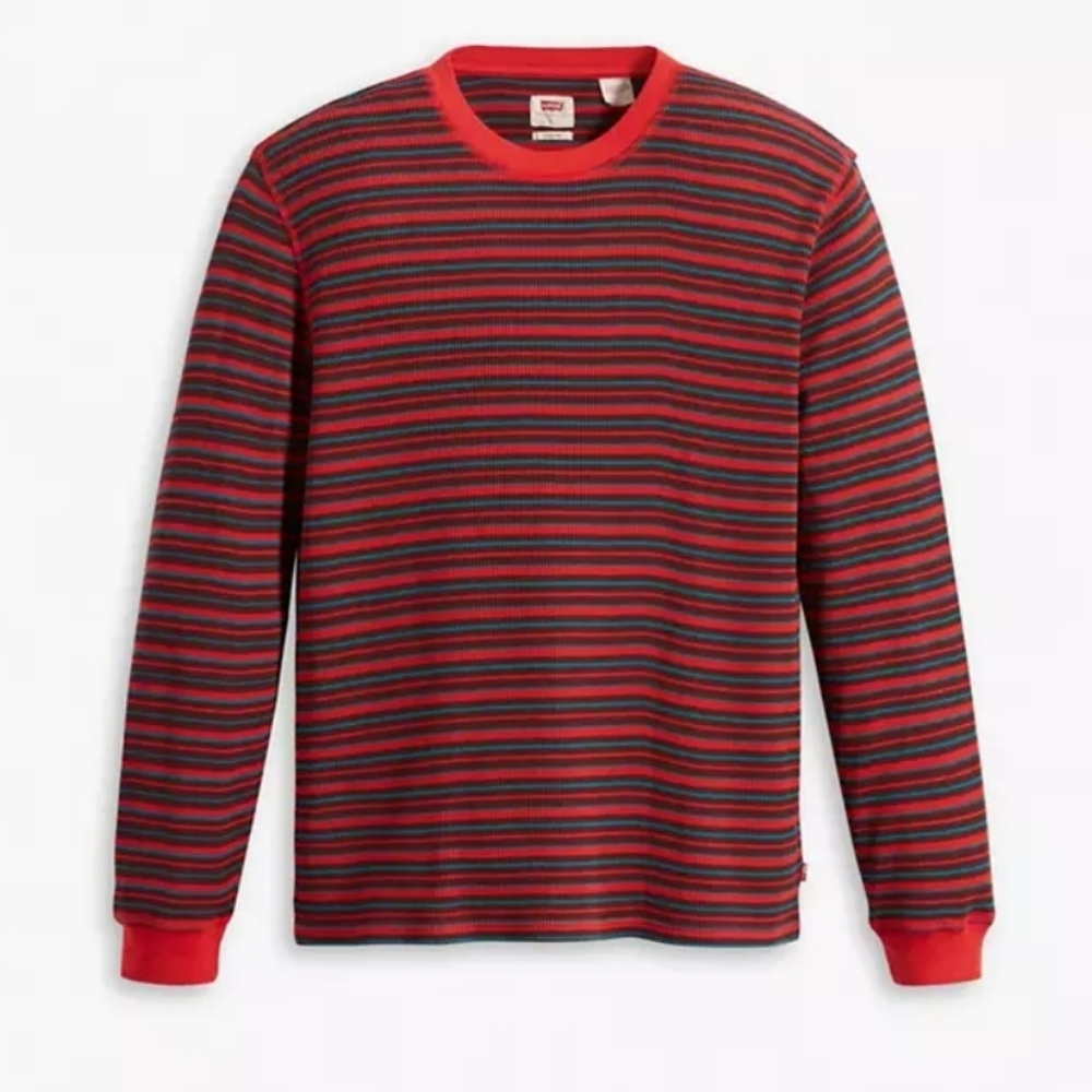 Levi's Long Sleeve Standard Fit Thermal Shirt Valliant Poppy Size XLarge